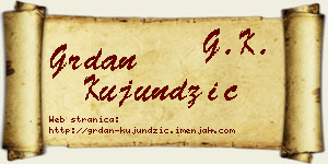 Grdan Kujundžić vizit kartica